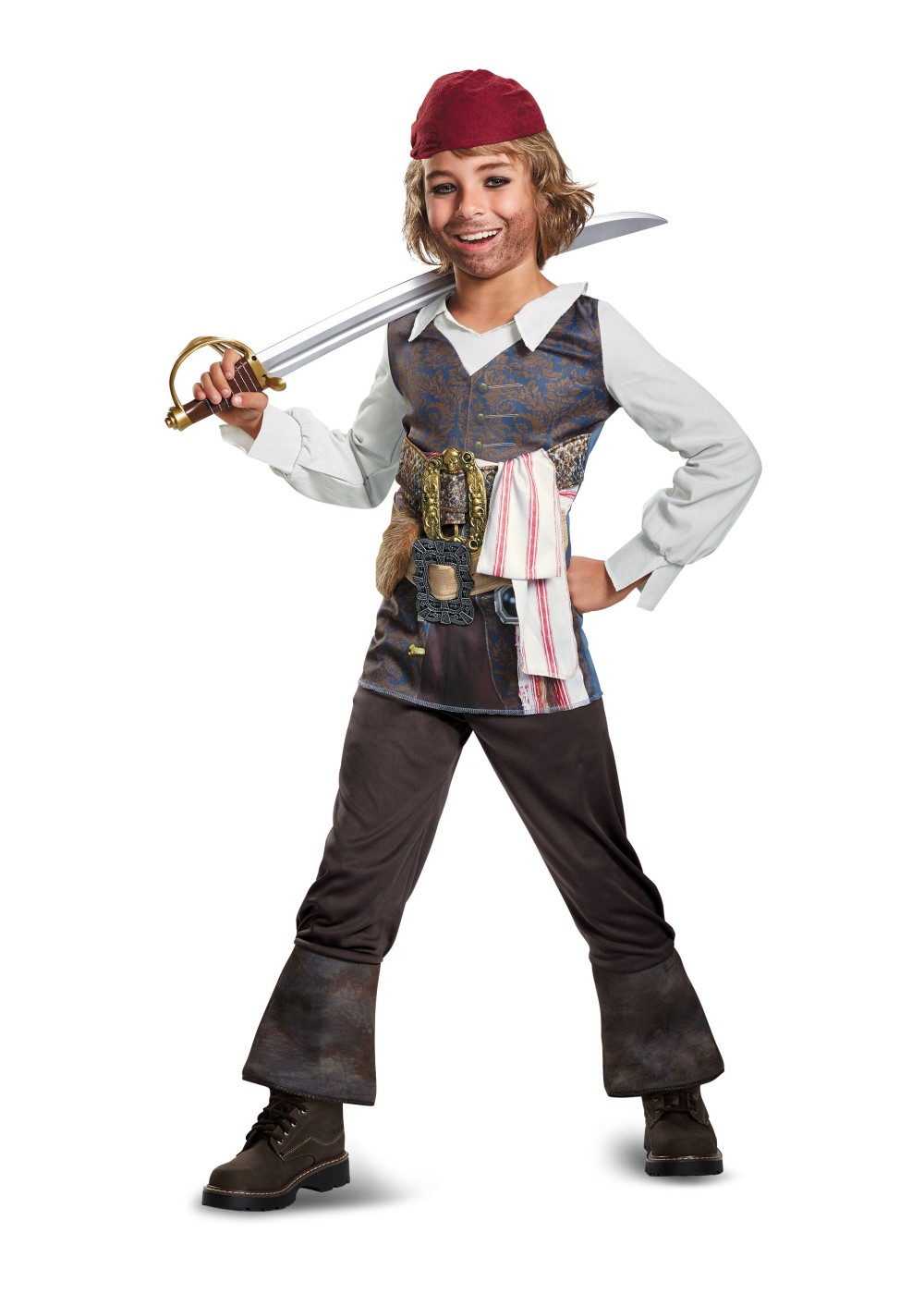 Boys Pirates Of The Caribbean 5 Jack Sparrow Costume